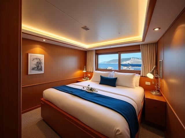 Interior camarote del barco Costa Azul