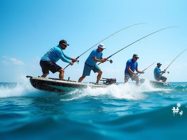 Competencia de pesca deportiva con torneo activo